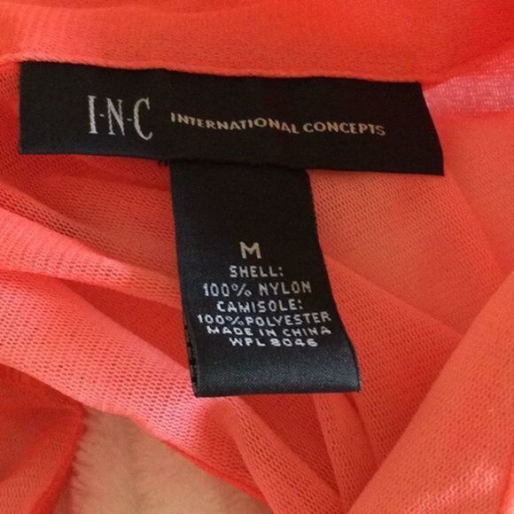 Inc International Concepts Tie Dye Front Tie Semi Sheer Blouse Size M - Picture 8 of 10